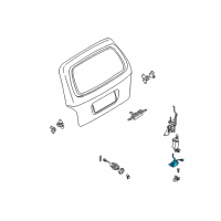 OEM 2004 Kia Sedona Tail Gate Lock Assembly Diagram - 0K53A62310