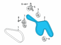 OEM Ford Bronco V-BELT Diagram - MB3Z-8620-A