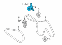 OEM Ford Bronco KIT - TENSION PULLEY Diagram - MB3Z-8678-A