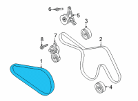 OEM Ford Bronco V-BELT Diagram - MB3Z-8620-B