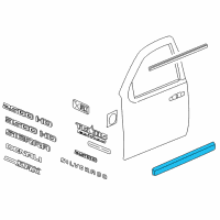 OEM 2010 GMC Yukon XL 2500 Side Molding Diagram - 20816961