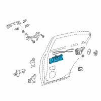 OEM 2018 Lexus IS300 Rear Door Inside Handle Sub-Assembly, Right Diagram - 69270-53070-C0