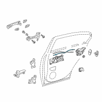 OEM Lexus IS300 Cable Assembly, Rear Door Diagram - 69770-53082