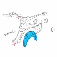 OEM 2005 Chevrolet Impala Wheelhouse Liner Diagram - 10439809