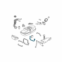 OEM GMC Syclone Strap, Fuel Tank Diagram - 15684153