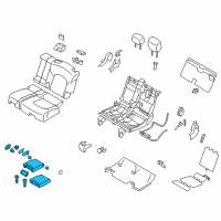 OEM 2019 Nissan Armada 2Nd Seat Armrest Assembly Center Diagram - 88700-5ZW1A