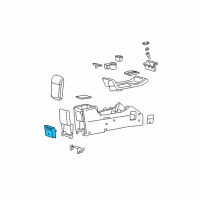 OEM 2007 Ford Escape Rear Cup Holder Diagram - 6L8Z-7813562-AB