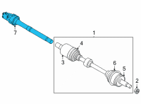 OEM 2022 Hyundai Tucson BEARING BRACKET & SHAFT ASSY Diagram - 49560-P0230