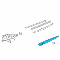 OEM 2021 Lexus LX570 Rear Wiper Arm Diagram - 85241-60200