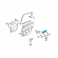 OEM 2007 Acura MDX Armrest Assembly, Right Rear Door (Gray) (Leather) Diagram - 83733-STX-A02ZB