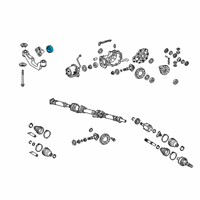 OEM Lexus RX350 Cushion, Rear Differential Mount, NO.2 Diagram - 41651-0E040