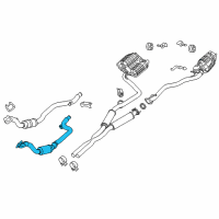 OEM 2021 Dodge Challenger Front Catalytic Converter And Pipe Diagram - 68276677AB