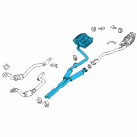 OEM 2019 Dodge Challenger Exhaust Muffler And Resonator Diagram - 68260150AA