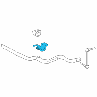 OEM 2009 Toyota FJ Cruiser Stabilizer Bar Bracket Diagram - 48829-60090