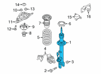 OEM 2016 Hyundai Genesis Front Left-Hand Shock Absorber Assembly Diagram - 54605-B1250