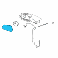 OEM 2015 Chevrolet Camaro Mirror Glass Diagram - 92235874