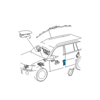 OEM Toyota Highlander Side Sensor Diagram - 89860-48030