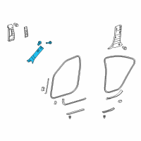 OEM 2011 Lexus ES350 GARNISH Assembly, Front Pillar Diagram - 62210-33151-A1