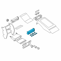OEM 2012 BMW 740i Repair Kit, A/C Control Panel, Rear Cabin Diagram - 61-31-9-290-751