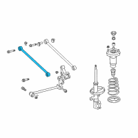 OEM Lexus RX300 Rear Suspension Control Arm Assembly, No.1 Right Diagram - 48710-48010