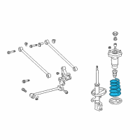 OEM Lexus RX300 Spring, Coil, Rear Diagram - 48231-48011