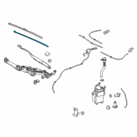 OEM Lexus RX450h Wiper Blade Rubber, Left Diagram - 85214-0E180