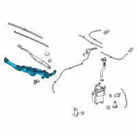 OEM 2020 Lexus RX450hL Motor & Link Assy, Front Wiper Diagram - 85010-0E100