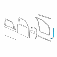 OEM 2016 Chrysler 300 WEATHERSTRIP-Front Door Mounted Diagram - 68039974AH