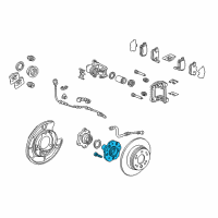 OEM 2008 Honda Element Hub Assembly, Rear Diagram - 42210-SCV-A00