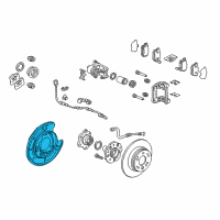 OEM 2011 Honda Element Plate, Right Rear Brake Backing Diagram - 43110-SCV-A01