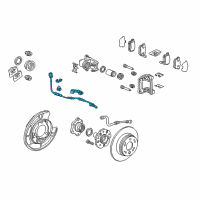 OEM Honda Element Sensor Assembly, Left Rear Diagram - 57475-SCV-A01