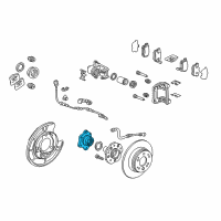 OEM 2006 Honda Element Bearing Assembly, Right Rear Hub Unit Diagram - 42200-SCV-A31