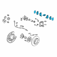 OEM 2004 Honda Element Set, Pad Rear Diagram - 43022-SCV-A01