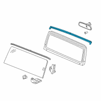 OEM 2018 Jeep Wrangler JK W/STRIP-Windshield Header Diagram - 55397454AN