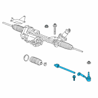 OEM BMW 330i Steering Tie Rod Assembly Left Diagram - 32-10-6-799-960
