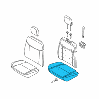OEM 2021 Ford Ranger Seat Cushion Pad Diagram - KB3Z-2163840-B