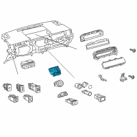 OEM 2016 Toyota Prius V Hazard Switch Diagram - 84330-47070