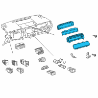 OEM 2016 Toyota Prius V Cluster Assembly Diagram - 83809-47121
