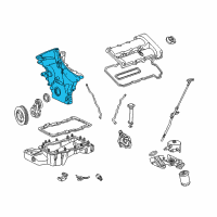 OEM 2000 Lincoln LS Timing Cover Diagram - XW4Z6019AA