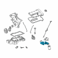 OEM 2000 Lincoln LS Oil Filter Adapter Diagram - XW4Z6881AB