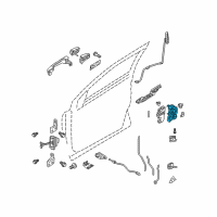 OEM 2007 Mercury Montego Lock Assembly Diagram - 8F9Z-5421812-A