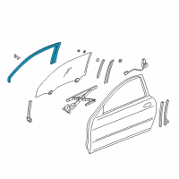 OEM 1998 Acura Integra Runchannel L, Door Diagram - 72275-ST7-G00