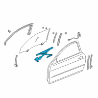 OEM Acura Integra Regulator, Left Front Door (Power) Diagram - 72251-ST7-J02