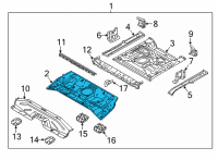 OEM 2021 Hyundai Ioniq Panel Assembly-Rear Floor, FRT Diagram - 65511-G7500