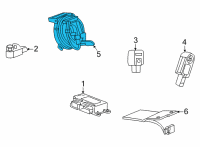 OEM Chevrolet Trailblazer Clock Spring Diagram - 42703721