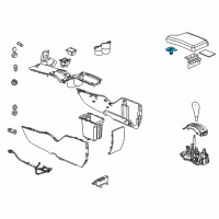 OEM 2006 Pontiac Grand Prix Latch-Front Floor Rear Console Armrest Diagram - 10448733