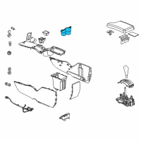 OEM Pontiac Grand Prix Liner-Front Floor Console Cup Holder *Ebony Diagram - 10448740