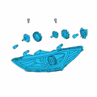 OEM 2017 Hyundai Elantra Right Passenger Headlight Diagram - 92102-F3000