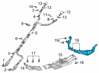 OEM 2021 Ram 1500 Shield-Exhaust Diagram - 68453280AE