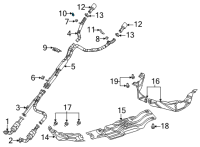 OEM 2022 Ram 1500 Bracket-Exhaust Diagram - 68395841AA